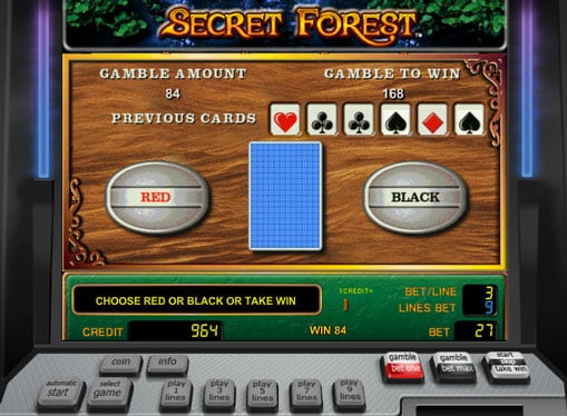 Риск игра в онлайн автомате Secret Forest