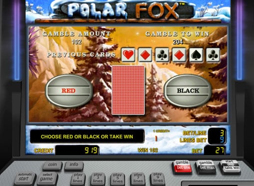 Риск игра в слоте Polar Fox